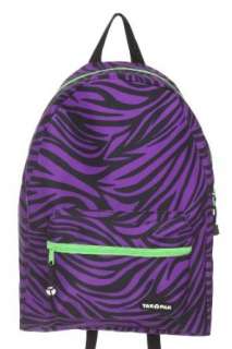  Yak Pak Purple Zebra Lime Pop Zipper Backpack: Clothing