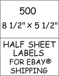 500 HALF SHEET STICKY! LABELS FOR ® SHIPPING  