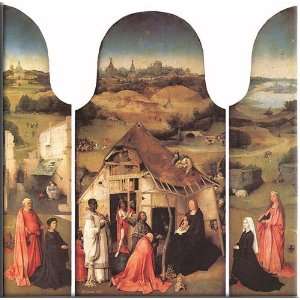  Adoration of the Magi 16x16 Streched Canvas Art by Bosch 