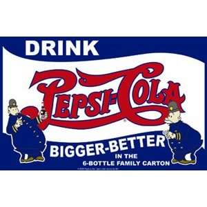  Drink Pepsi Cola Bigger Better Metal Sign: Office Products