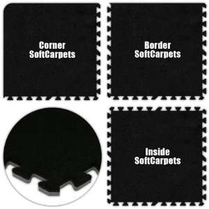   , Black, 22 x 22 Set, Total Sq. Ft.:484: Health & Personal Care