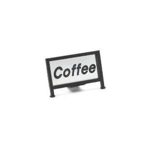 Cal Mil 659 4   Engraved Tea Sign w/ Iron Frame, 3.5 in Wide x 2 in 