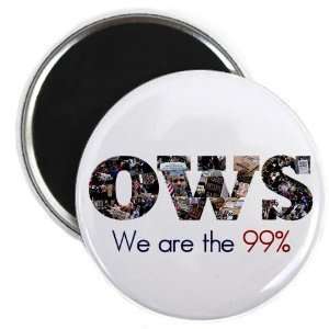  Ows Occupy Wall Street Protest 2.25 Inch Fridge Magnet: Home & Kitchen