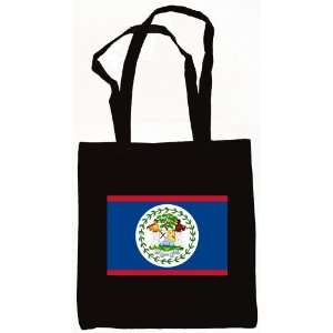  Belize Flag Canvas Tote Bag Black: Everything Else
