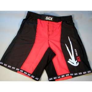  Black/Red Sick Shorts   Manufactured by Sick Gear Sports 