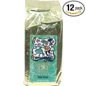 Sleepless In Seattle Coffee Irish Cream, 2 Ounce Bags (Pack of 12 