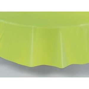  84 Round Lime plastic Tablecloth 12 Pieces