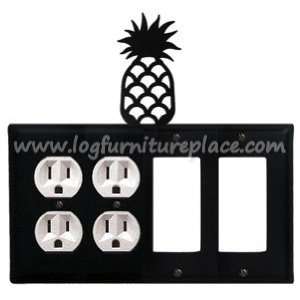   Iron Pineapple Quad Outlet/Outlet/GFI/GFI Cover