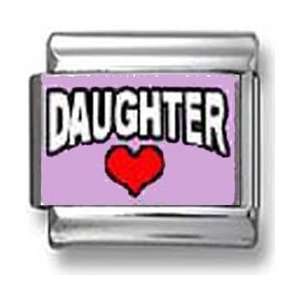  Daughter Heart Italian charm: Jewelry