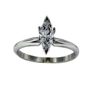  1.56 Carat Marquise Cut Diamond Engagement Ring: Jewelry