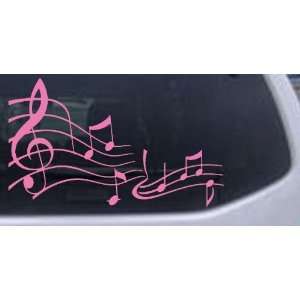  Pink 14in X 23.3in    Music Scales Car Window Wall Laptop 