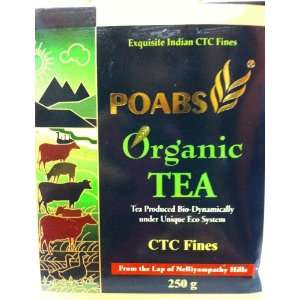 Poabs Organic CTC Fines Tea Leaves 250gm: Grocery & Gourmet Food