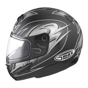  Gmax GM38S Snowmobile Helmet SILVER MULTI LG Automotive
