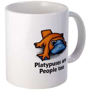  Platypuses are People too Funny Mug by CafePress: Kitchen 
