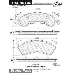  Centric Parts, 106.06140, PosiQuiet Extended Wear 