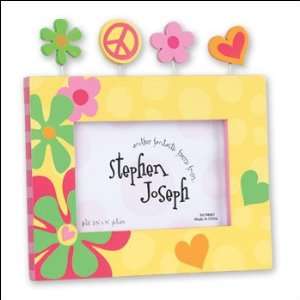  Peace Hearts and Flowers Yellow Picture Frame: Home 