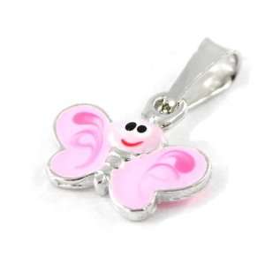  Pendant silver Papillon pink.: Jewelry