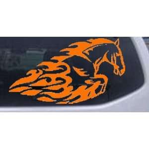 Orange 30in X 17.1in    Flaming Mustang Horse Animals Car Window Wall 