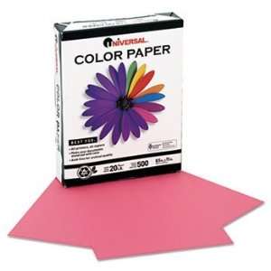 Universal 11211   Colored Paper, 20lb, 8 1/2 x 11, Cherry, 500 Sheets 