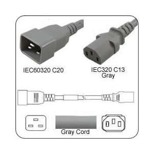   Plug to C13 Connector 10 Feet 15a/250v 14/3 SJT Gray: Home Improvement