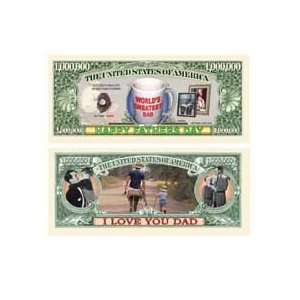  (10) Fathers Day Million Dollar Dad Collectible Bill 