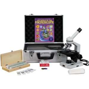 AmScope 40X 1000X Advanced Compound Microscope with 3D Stage + Book 