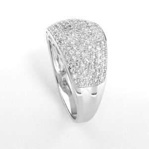 Sterling Silver High Quality Shimmering Cubic Zirconia Micro Pave Set 