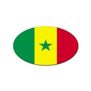  Senegal Flag oval sticker 