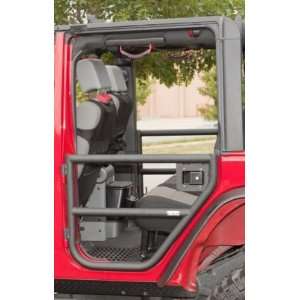 Rugged Ridge 11509.11 Black Textured Rear Tube Door for Jeep Wrangler 