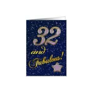   32nd Birthday party with diamond like stars effect Card Toys & Games