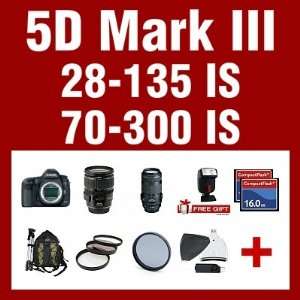   28 135mm IS USM & EF 70 300mm IS USM + 32 GB + TTL Flash + Accessories