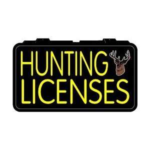  Hunting Licenses Backlit Lighted Imitation Neon Sign 