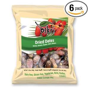 Oskri Dates with Pits, Dried, 3.53 Ounce Grocery & Gourmet Food