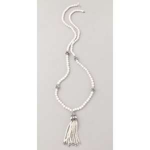  Miguel Ases Pearl Tassle Necklace Jewelry