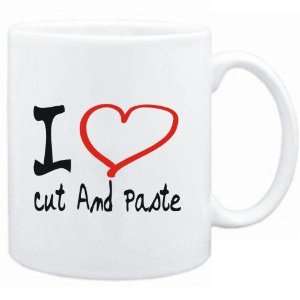  Mug White  I LOVE Cut And Paste  Music Sports 