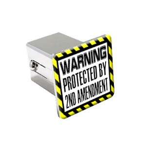  Protected By 2nd Amendment   Chrome 2 Tow Trailer Hitch 