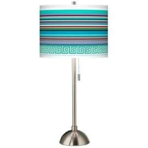  Key West Party Time Giclee Brushed Steel Table Lamp