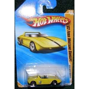  2010 HOT WHEELS NEW MODELS YELLOW 62 FORD MUSTANG CONCEPT 