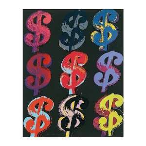  $9, 1982 (on black) Finest LAMINATED Print Andy Warhol 