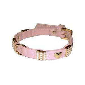 Imported Pink City Girl Genuine Swarovski Crystal Dog Collar (Size 