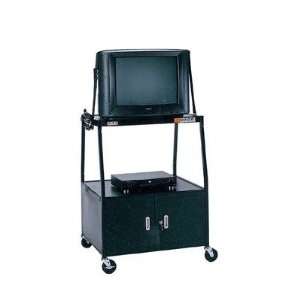    VTI   44 inch Wide Body TV Cart with Cabinet: Furniture & Decor