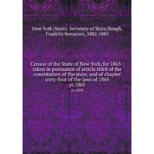  Census of the State of New York, for 1865  taken in 