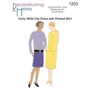  1920s Day Dress with Pleated Skirt: Arts, Crafts & Sewing