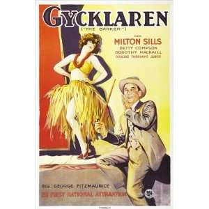  1928 The Barker 27 x 40 inches Swedish Style A Movie 