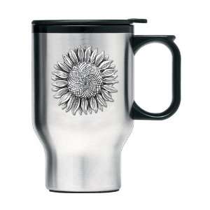  Sunflower Stainless Steel Travel Mug: Kitchen & Dining