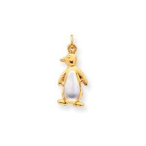   14k Rhodium Penguin Charm   Measures 26.1x11.2mm   JewelryWeb: Jewelry