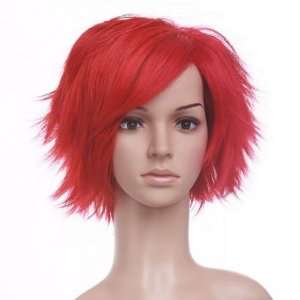  Red Short Length Anime Cosplay Costume Wig: Toys & Games