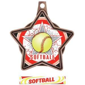  Hasty Awards Custom All  Star Insert Softball Medals 