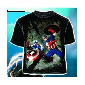 CAPTAIN AMERICA BATTLE ROYALE BLK T/S Large: Everything 