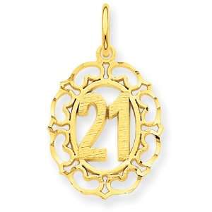  14k #21 in Oval Pendant: West Coast Jewelry: Jewelry